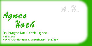 agnes woth business card